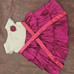 E Dress Size 4t Fuscia Pink Ruffles